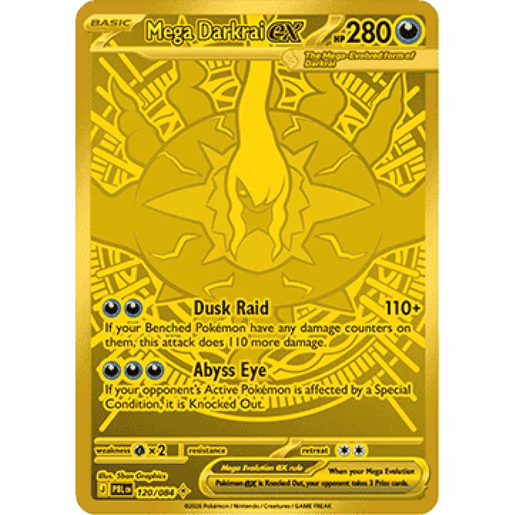 Pitch Black Mega Darkrai EX gold